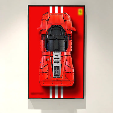 [Line-Series] Wall Display Frame for LEGO Technic Super Cars - ICUANUTY