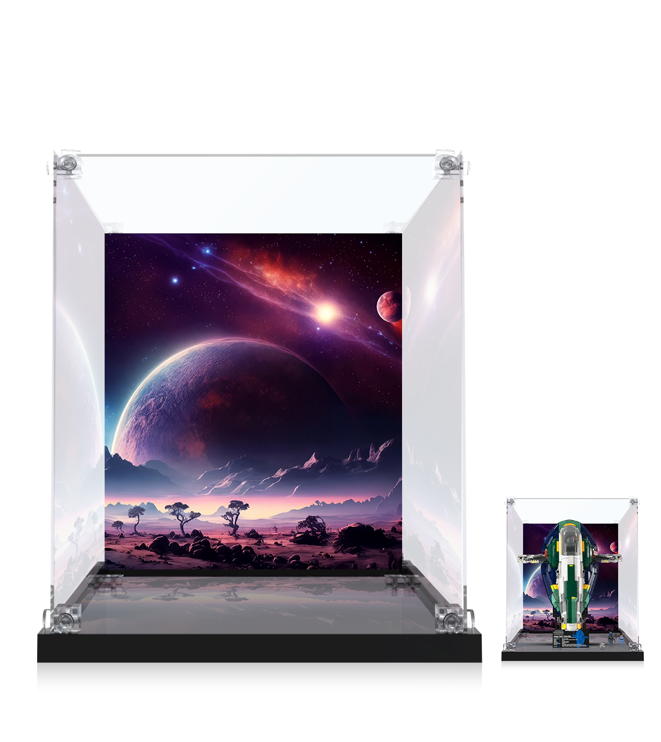 Acrylic Display case for LEGO Star Wars™ Jango Fett's Firespray-Class Starship 75409