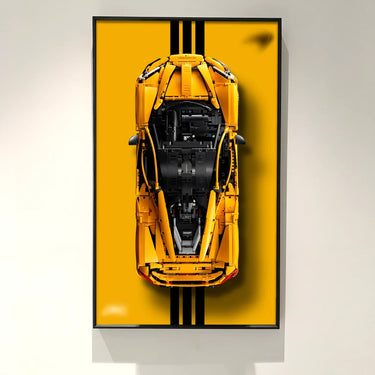 [Line-Series] Wall Display Frame for LEGO Technic Super Cars - ICUANUTY