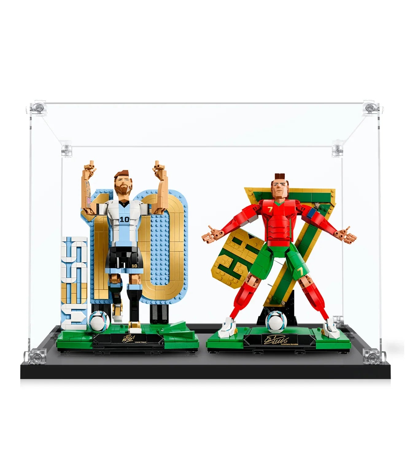 Display Case for LEGO® Soccer Legends 43015 Lionel Messi & 43016