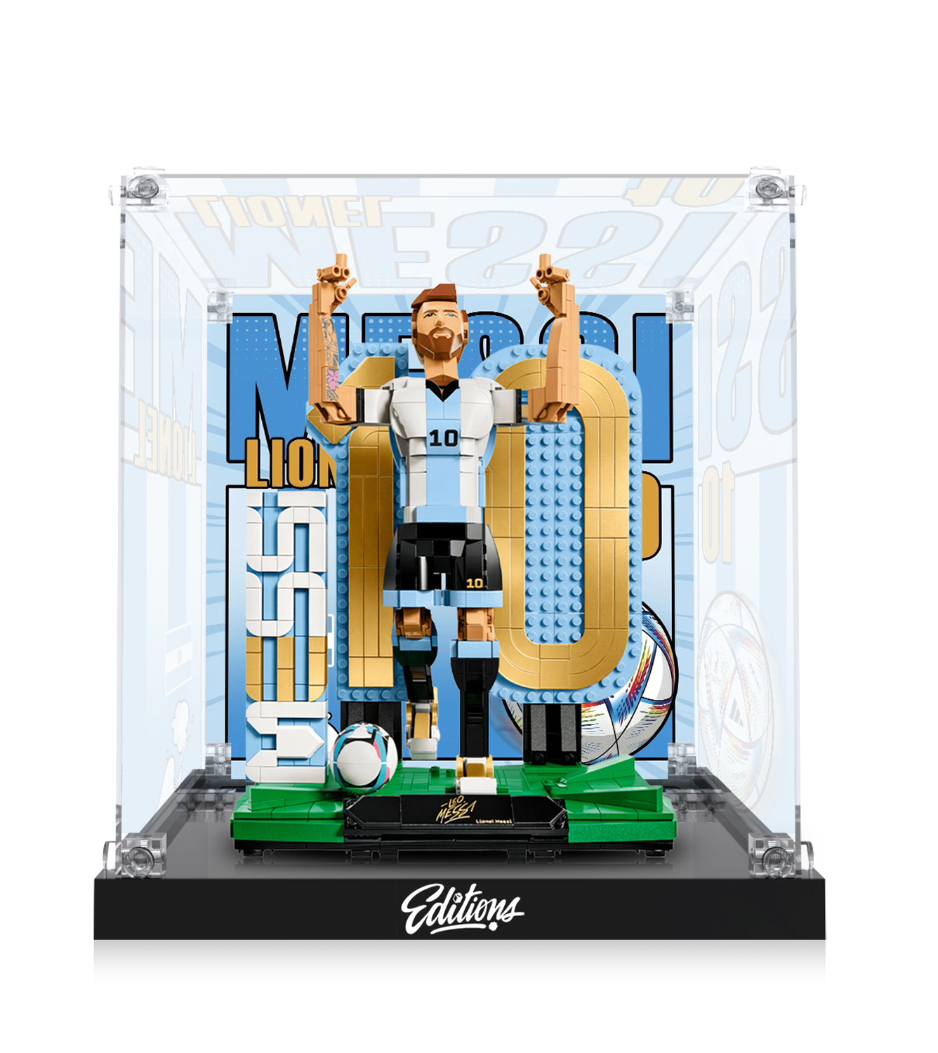 Display Case for LEGO® Lionel Messi – Soccer Legend 43015