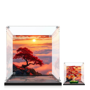 Display case for LEGO® The Botanical Collection Japanese Red Maple Bonsai Tree 10348 - ICUANUTY
