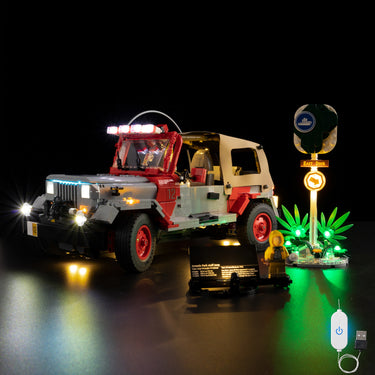 Premium Light Kit Compatible with LEGO® Jurassic World™ Jurassic Park Jeep® Wrangler 77984