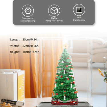 Display Case for Lego Creator Christmas Tree 40573 - ICUANUTY