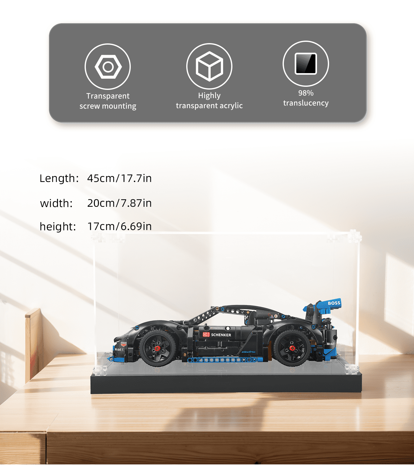Lego technic porsche display case sales