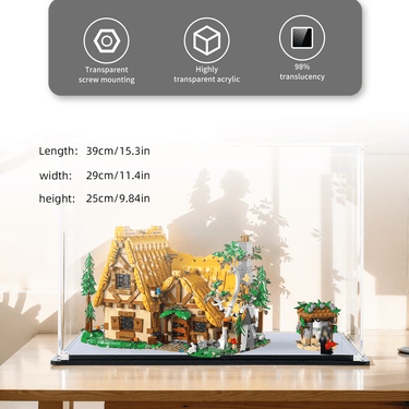 Display Case for LEGO Snow White and the Seven Dwarfs' Cottage 43242 - ICUANUTY