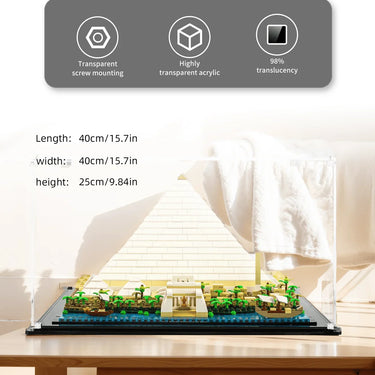 ICUANUTY-Display Case for Lego The Great Pyramid of Giza 21058 - ICUANUTY
