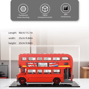 Display Case for Lego London Bus 10258 - ICUANUTY