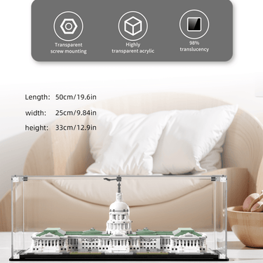 Display Case for Lego Architecture United States Capitol Building 21030 - ICUANUTY