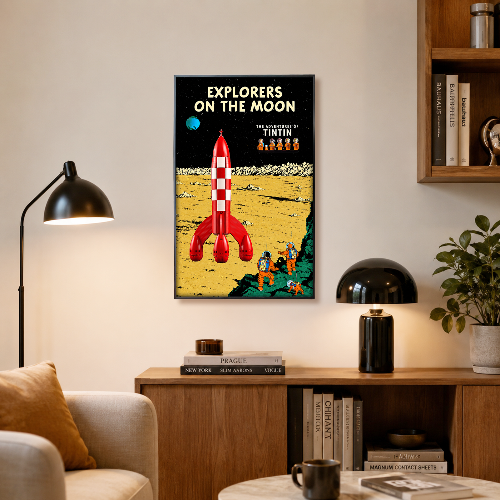 Wall Display Frame for LEGO Ideas Tintin® Moon Rocket 21367