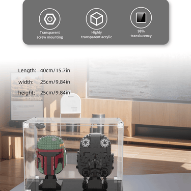 Display Case foe Lego Star Wars Helmet Series - ICUANUTY