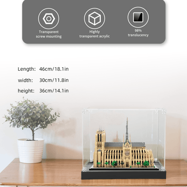 Display Case for LEGO Architecture Notre-Dame de Paris 21061 - ICUANUTY