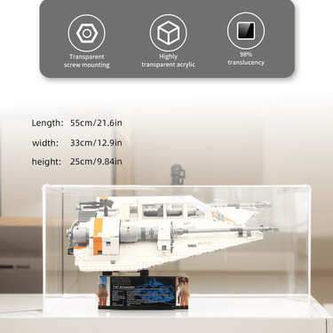 Display Case for Lego Star Wars UCS Snowspeeder 75144 - ICUANUTY