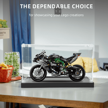 Display case for LEGO Kawasaki Ninja H2R Motorcycle 42170 - ICUANUTY