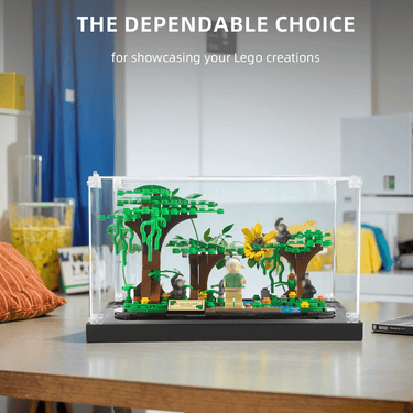 Display case for LEGO Creator Jane Goodall Tribute 40530 - ICUANUTY