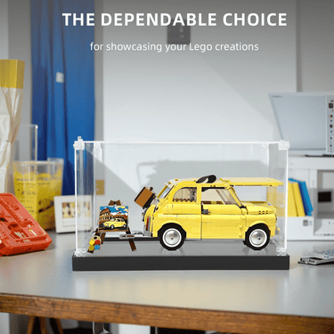 Display case for LEGO Creator Expert Fiat 500 10271 - ICUANUTY