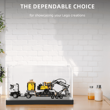 Display case for LEGO Volvo FMX Truck & EC230 Electric Excavator 42175 - ICUANUTY