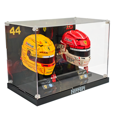 Vitrina de acrílico para los cascos F1 de LEGO® Ferrari Charles Leclerc y Lewis Hamilton 43014/43022