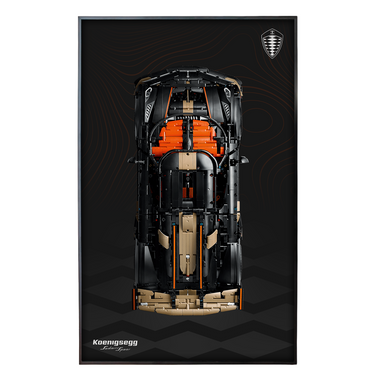 Wall Display Frame for LEGO Technic™ Koenigsegg Sadair's Spear Megacar 42232