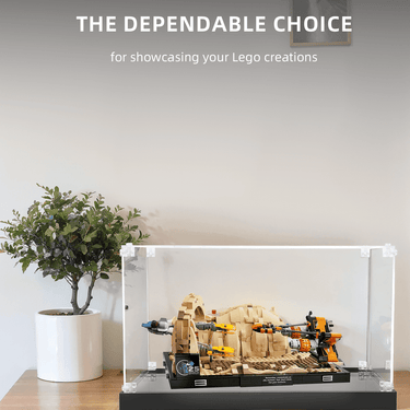 Display case for LEGO Mos Espa Podrace Diorama 75380 - ICUANUTY