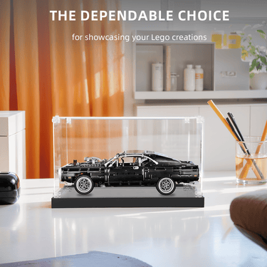 Display Case for Lego Dodge Charger Race Car 42111 - ICUANUTY