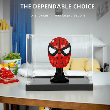 Display Case for Lego Marvel Spider-Man's Mask 76285 - ICUANUTY