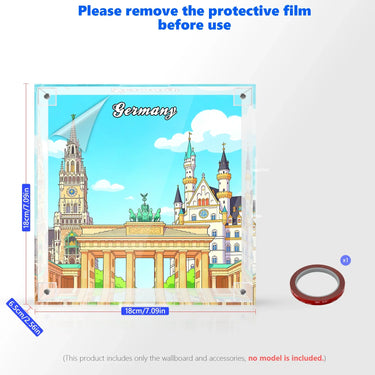 Displayramme til LEGO Tyskland Postkort Integreret Akryl 40954 – 3D-vægkunst & Skrivebordsudstilling