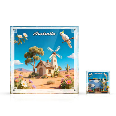 Ramme til LEGO Australien Postkort Integreret Akryl 40651 – 3D-vægkunst & skrivebordsudstilling