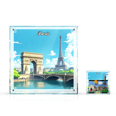 Ramme til LEGO Paris Postkort Integreret Akryl 40568 – 3D-vægkunst & skrivebordsudstilling