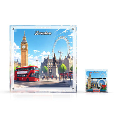 Ramme til LEGO London Postkort Integreret Akryl 40569 – 3D-vægkunst & skrivebordsudstilling
