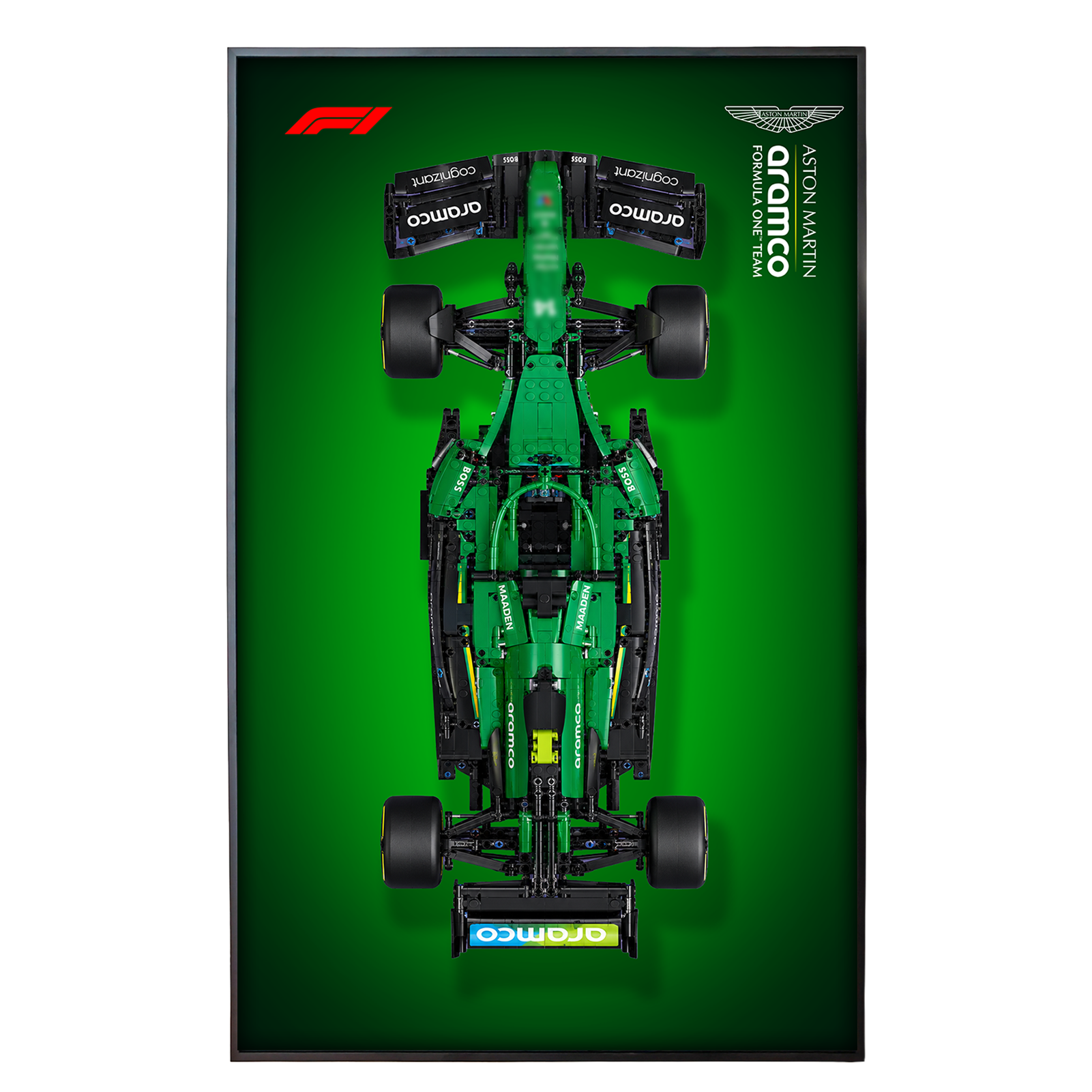 Wall Display Frame for LEGO Technic™ Aston Martin Aramco AMR25 F1® Car 42240