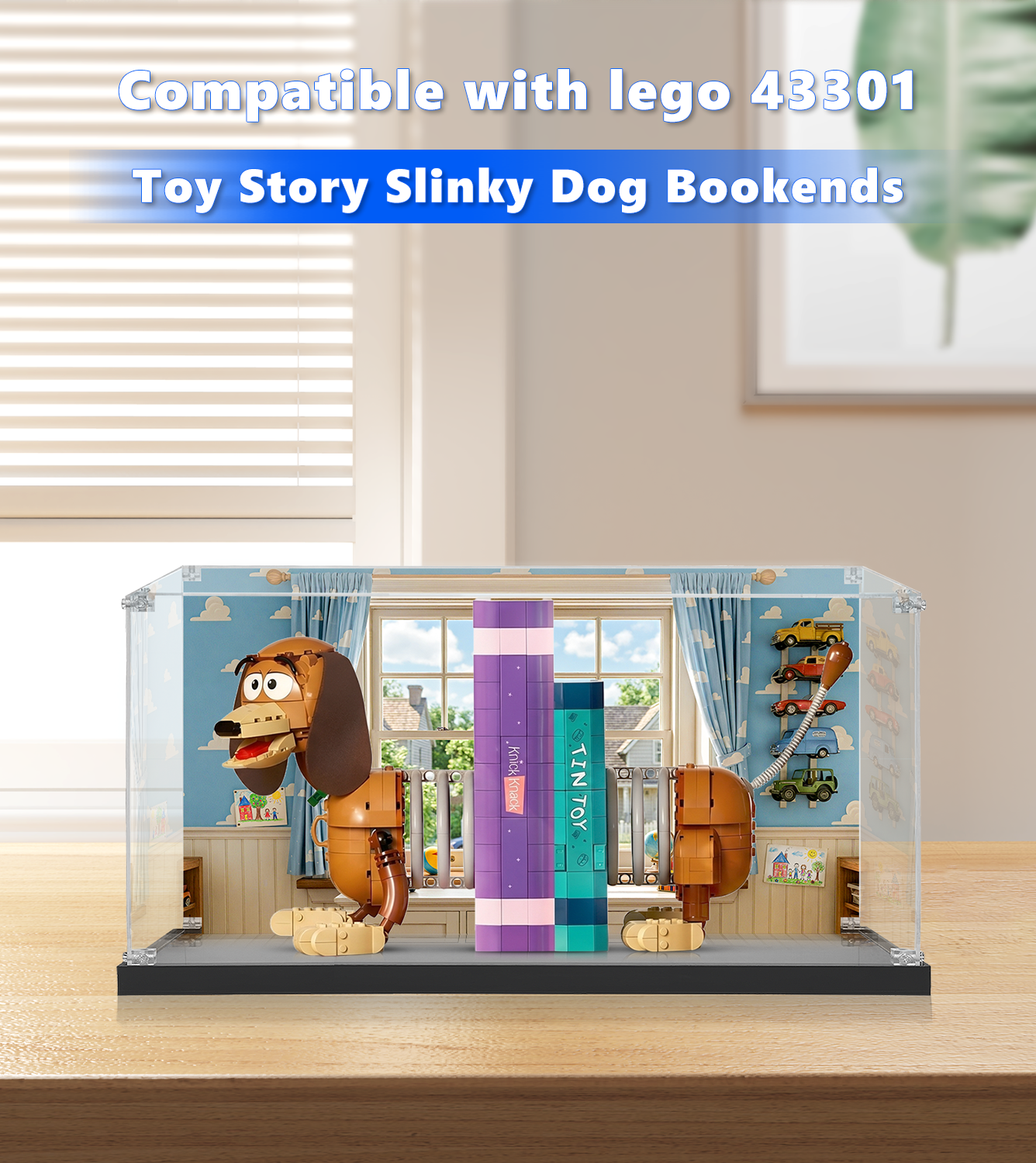 Display Case for LEGO® Disney™ Toy Story Slinky Dog Bookends 43301