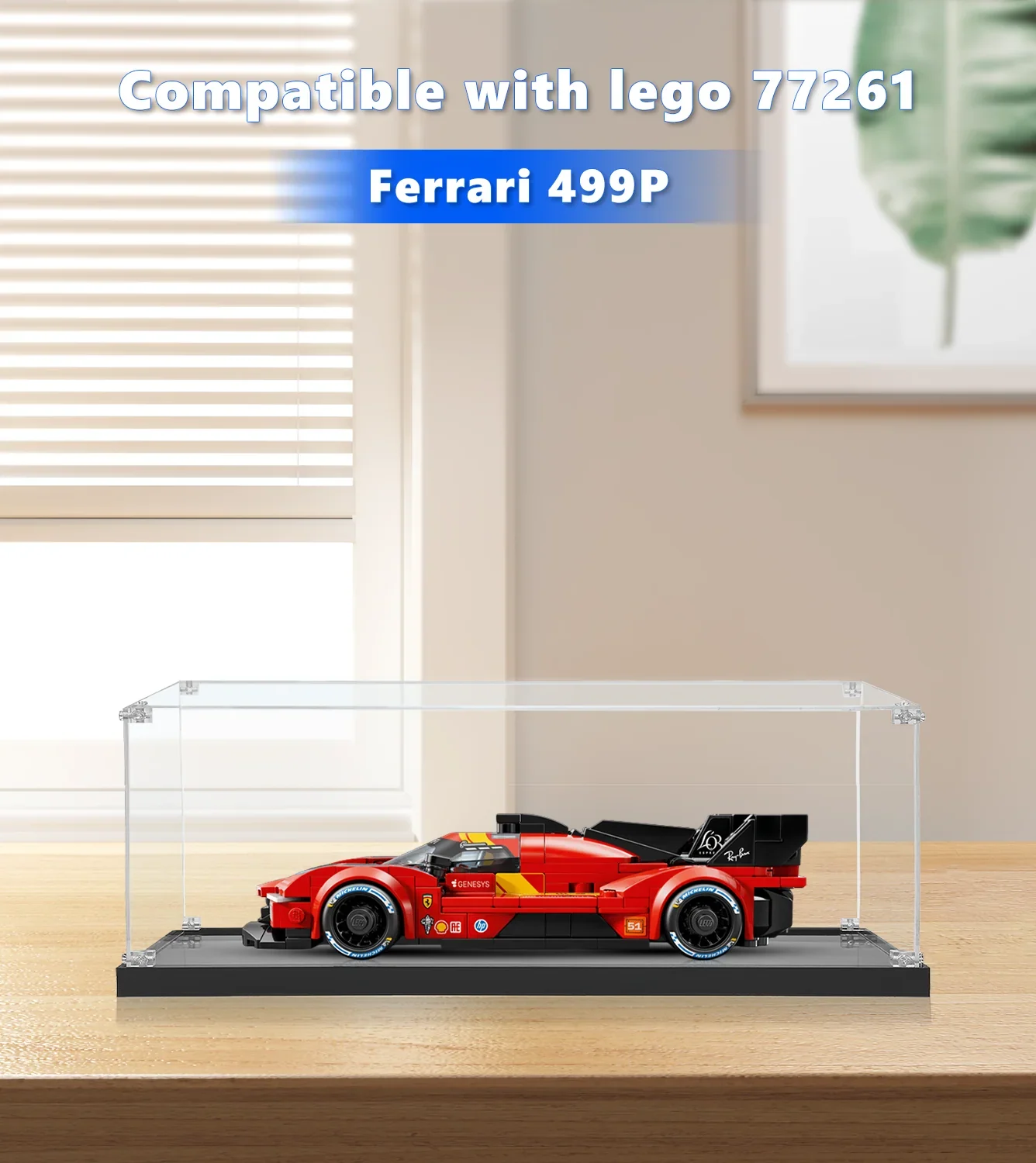 Display Case for LEGO® Speed Champions | Ferrari 499P 77261 – ICUANUTY