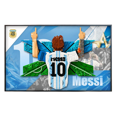 Cadre d'exposition mural pour LEGO® Editions Lionel Messi – Célébration 43018