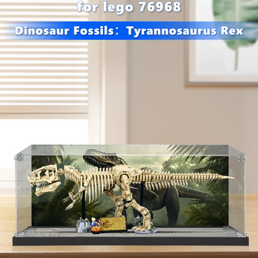 Display case for LEGO® Jurassic World™ Dinosaur Fossils: Tyrannosaurus rex 76968 - ICUANUTY