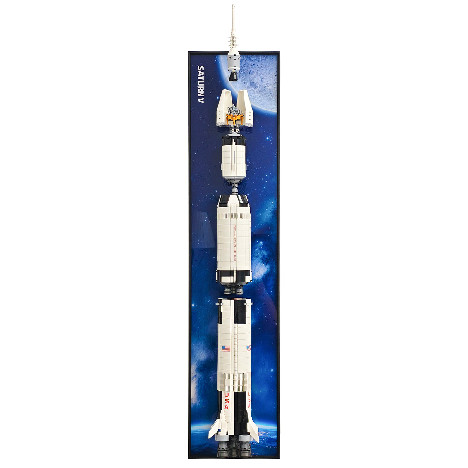 Wall Display Frame for Ideas LEGO® NASA Apollo Saturn V 92176
