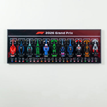 Cadre mural d'affichage pour la série LEGO Speed Champions F1 / horizontal, nouvelle version 2026