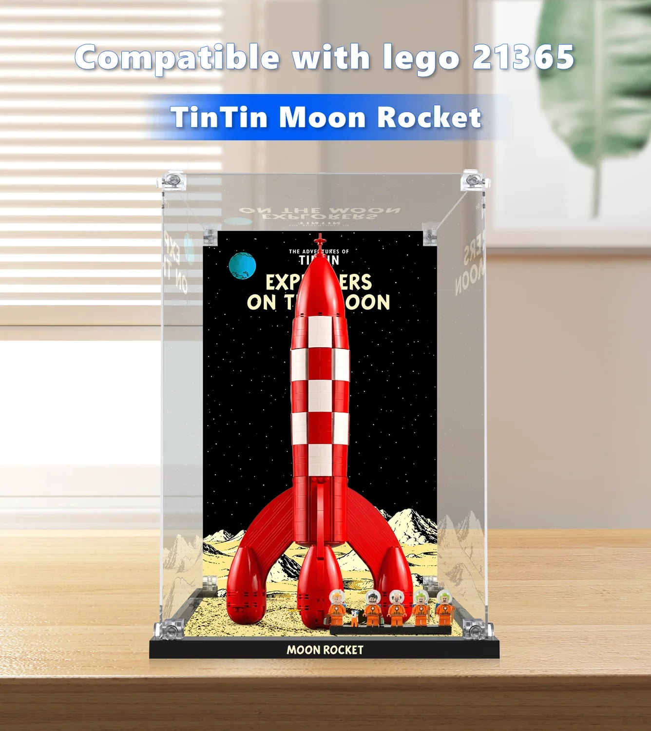 Display Case for LEGO® Ideas Tintin® Moon Rocket #21367