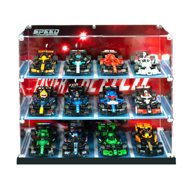 LEGO 스피드 챔피언 자동차 12대용 디스플레이 케이스 | 3단형 궁극의 LEGO 자동차 전시 솔루션
