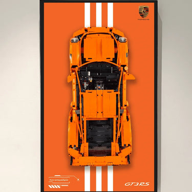 Wall Display Frame for LEGO Technic 42056 CAR Porsche 911 GT3 RS - ICUANUTY