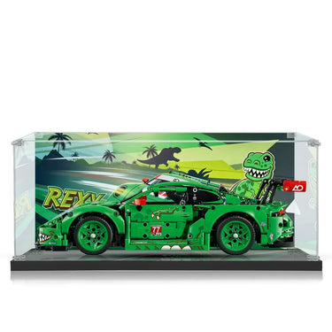 Display Case for LEGO Technic™ Porsche 911 GT3 R REXY AO Racing Car 42224 - ICUANUTY