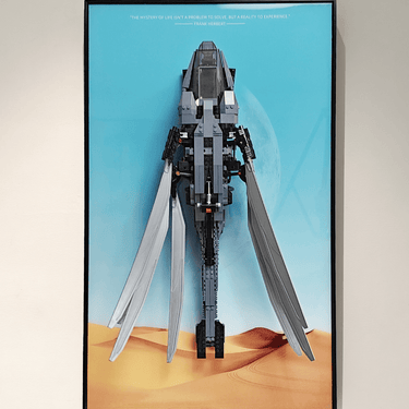 Wall Display Frame for LEGO Icons Dune Atreides Royal Ornithopter 10327 - ICUANUTY