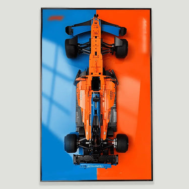 Display wall display frame for Lego 42141 Technic™ McLaren Formula 1™ Race Car - ICUANUTY