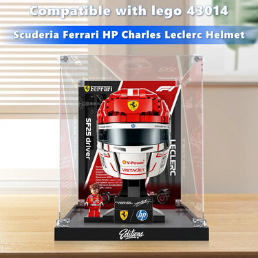 Display Case for LEGO® Scuderia Ferrari HP Charles Leclerc Helmet 43014