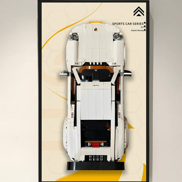 Display Wall Mount for Lego Creator Porsche 911 10295(50cm x 30cm) - ICUANUTY
