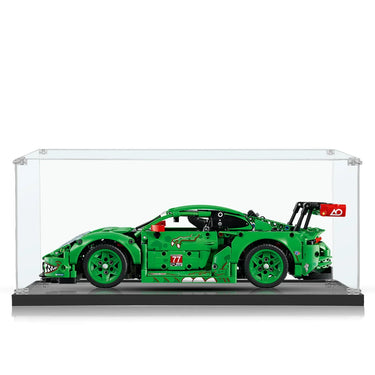 Display Case for LEGO Technic™ Porsche 911 GT3 R REXY AO Racing Car 42224 - ICUANUTY