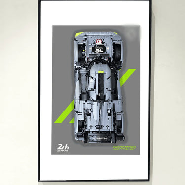 Wall Display Frame for Lego 42156 Technic™ PEUGEOT 9X8 24H Le Mans Hybrid Hypercar - ICUANUTY