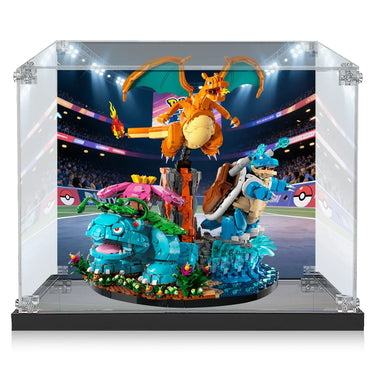 Case espositivo di alta qualità compatibile con LEGO Pokémon Venussauro, Charizard e Blastoise 72153