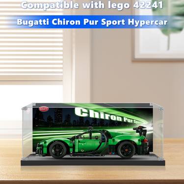 Display Case for LEGO® Technic™ Green Bugatti Chiron Pur Sport 42241