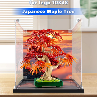Display case for LEGO® The Botanical Collection Japanese Red Maple Bonsai Tree 10348 - ICUANUTY